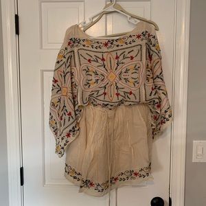 Free People embroidered floral stitch dress